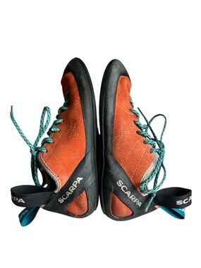 SCARPA Women's Helix Lace Rock Climbing Shoes Coral Black Sport Lace Up 6.5